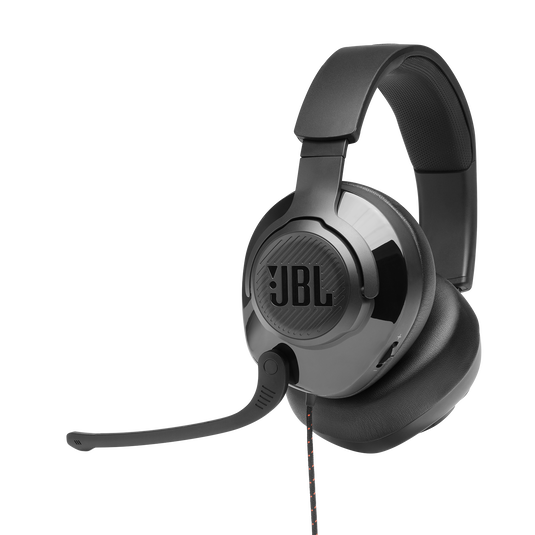 JBL Quantum 200 - Black - Wired over-ear gaming headset with flip-up mic - Hero image number null